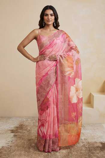 Satya Paul Daisy Lane Print Saree 