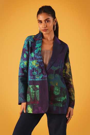 Satya Paul Spectral Foliage Print Jacket 