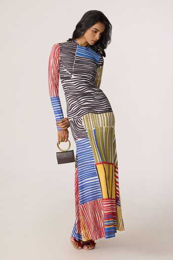 Saaksha & Kinni Nox Geometric Pattern Dress 
