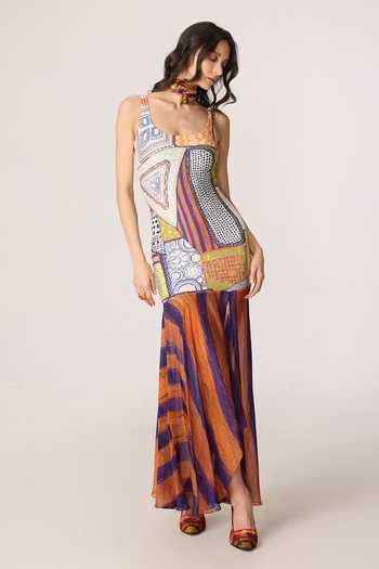 Saaksha & Kinni Capri Abstract Pattern Maxi Dress 