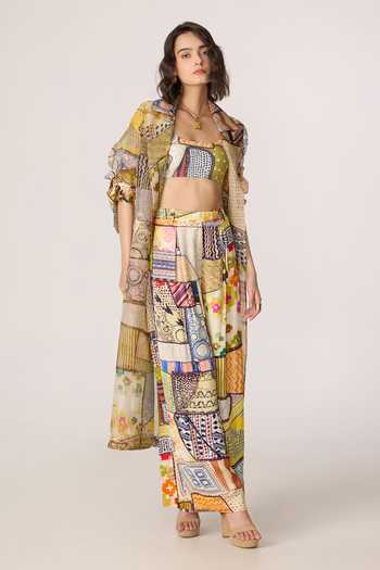 Saaksha & Kinni Belen Printed Trench Coat 
