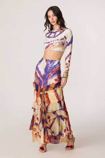 Saaksha & Kinni Zavi Abstract Pattern Blouse 