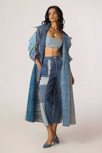 Saaksha & Kinni Selah Patchwork Trench Coat 