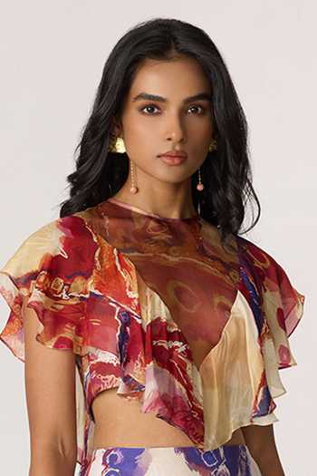 Saaksha & Kinni Elena Frill Blouse 