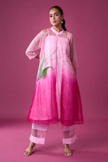 Khwaab By Sanjana Lakhani Hand Painted Jacket Pant Set 