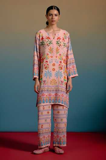 Shetab Kazmi Fleur Printed Cotton Kurta & Pant Set 