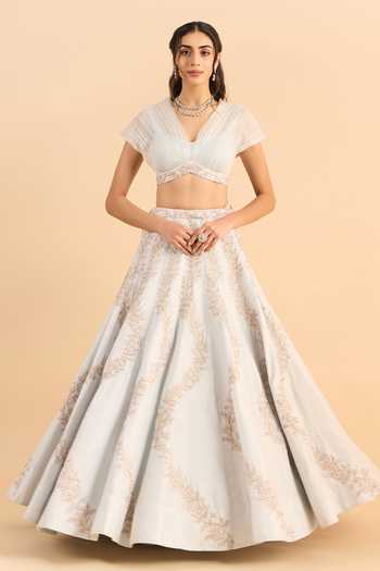 Roohbyridhimaa Seher Zari Embroidered Lehenga & Blouse Set 