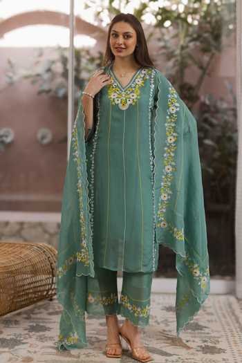 ASRUMO Hand Embroidered Kurta Set 