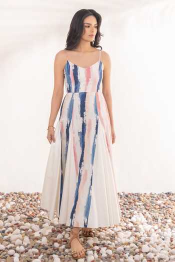 Zazu Blush Brushstroke Maxi Dress 