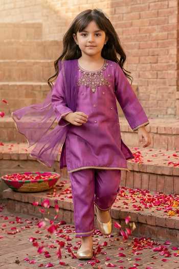 Petite Pomme Sequin Work Kurta Set 