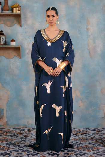 Ajiesh Oberoi Inara Jacquard Lurex Georgette Kaftan 