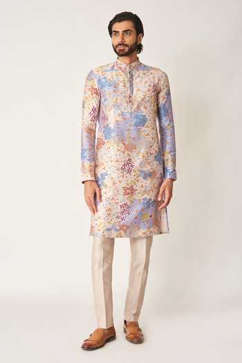 Aisha Rao Blanchard Chanderi Silk Kurta Set 
