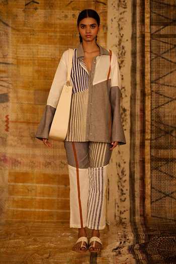 Banana Labs Striped Print Shirt & Pant Set 