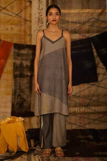 Banana Labs Denim Printed Kurta & Pant Set 