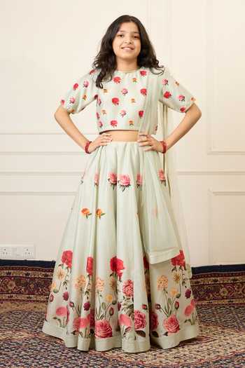 Mamma Plz Floral Print Lehenga Set 