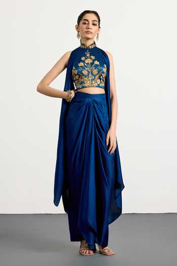RI.Ritu Kumar Embroidered Blouse Skirt Set 