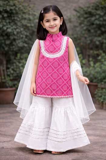 Pankhuri By Priyanka Block Print Cotton Kurta Set 