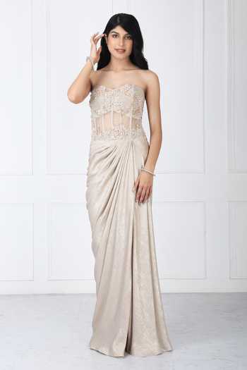 Isha Regalia Royal Embroidered Corset Gown 