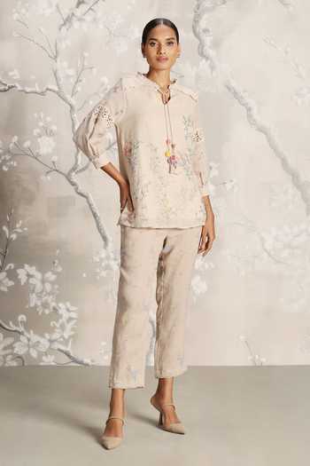 Kaveri Walk in the Clouds Karma Floral Pattern Top & Pant Set 