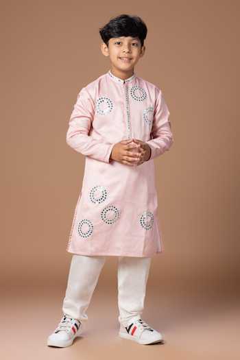 Little Brats Embroidered Kurta & Pyjama Set 