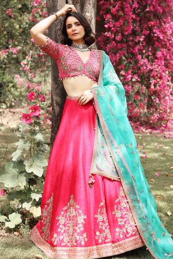 Summer By Priyanka Gupta Zareen Embroidered Lehenga Set 