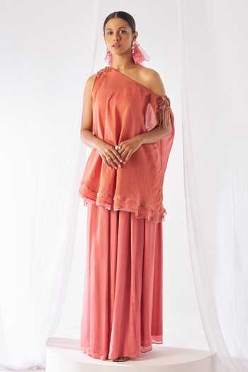 Rimple Agrawal Saumya Draped Tunic Palazzo Set 