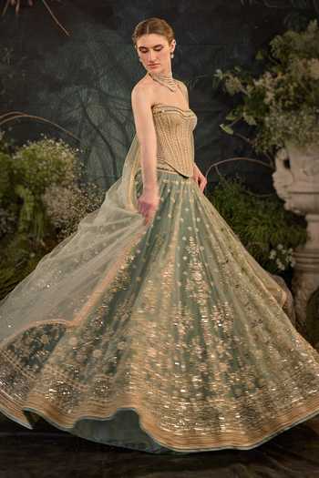 Cedar & Pine Ursula Embroidered Lehenga Set 