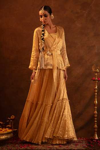 Eraaya by Ratika J Textured Jacket Skirt Set 