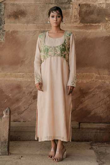 Eraaya by Ratika J Hand Embroidered Jacket With Dress 
