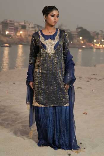 Eraaya by Ratika J Hand Embroidered Kurta Palazzo Set 