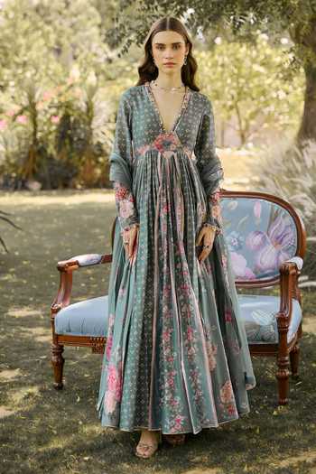 Ridhi Mehra Camellia Print Anarkali Set 
