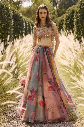 Ridhi Mehra Grace Print Lehenga & Blouse Set 