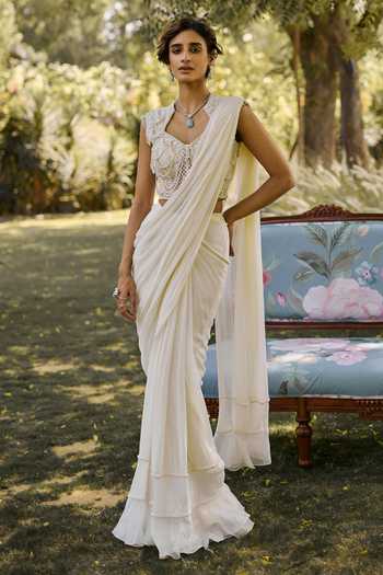 Ridhi Mehra The Eternal Pre-Draped Saree With Embroidered Blouse 
