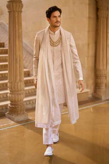 Seema Gujral Abstract Embroidered Sherwani Set