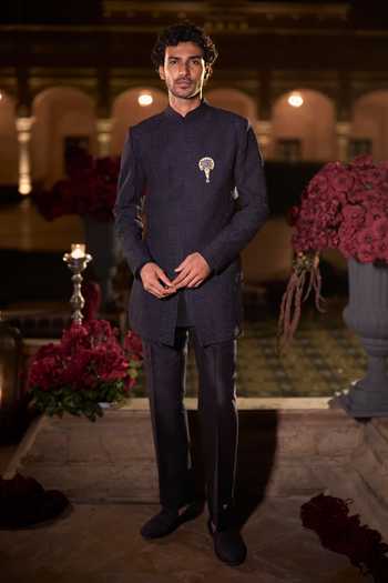 Seema Gujral Abstract Embroidered Sherwani Set