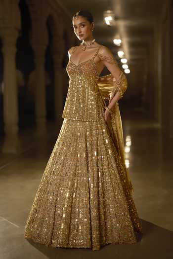 Seema Gujral Stone Embellished Lehenga Set