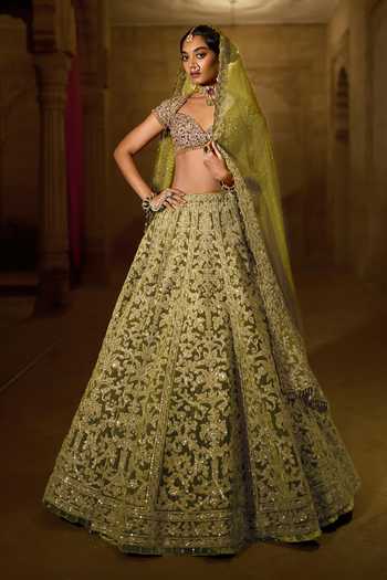 Seema Gujral Sequin Work Bridal Lehenga Set