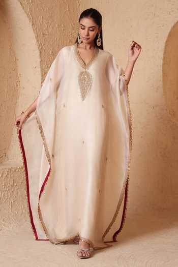 Label Niti Bothra Mehrang Ivory Kaftan