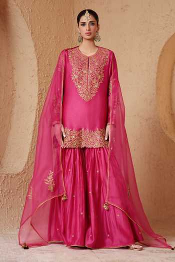 Label Niti Bothra Mehrang Embroidered Kurta Sharara Set