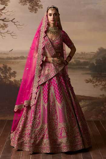 ANGAD SINGH Jharna Embroidered Bridal Lehenga Set 