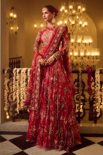 Mahima Mahajan Huda Printed Anarkali With Dupatta 