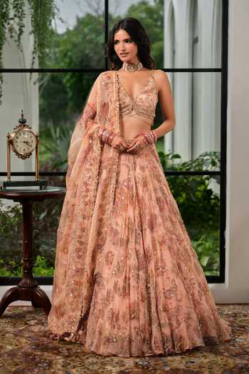 Mahima Mahajan Jagruti Floral Embroidered Lehenga Set 