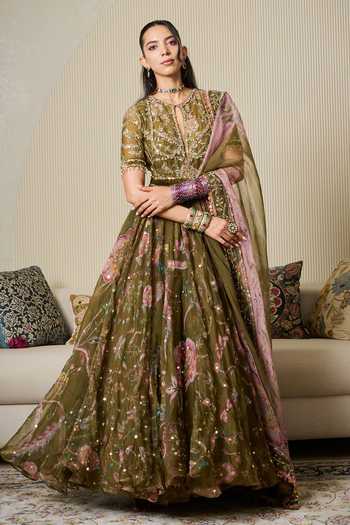 Mahima Mahajan Laila Embroidered Anarkali With Dupatta 