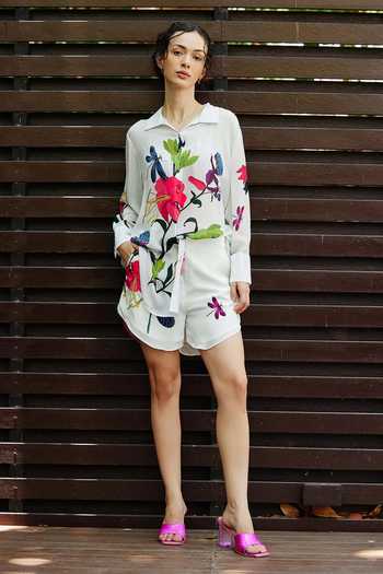 Nautanky Meadow Print Shirt & Shorts Co-ord Sets 