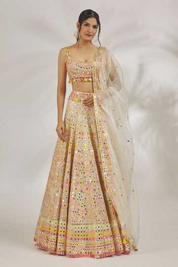 Gopi Vaid Rakul Mirror Embroidered Lehenga Set 