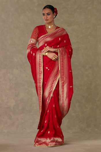 Masaba Haath Phool Pattern Saree With Unstitched Blouse Fabric 