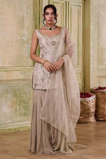 Muditaa By Urmila Dhun Embroidered Kurta Gharara Set 