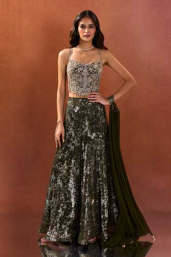 Samyukta Singhania Sequin Embroidered Blouse Palazzo Set