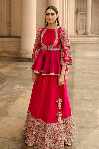 Long kurta with palazzo for wedding best sale