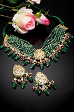 Bead Drop Necklace Set 